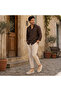 Ba0580 Cream Suede Men's Shoes - Laceless Belted High-Sole Comfortable Casual Loafer Sneakers - 7