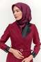 Renk Bloklu Davet Elbise - 4