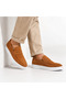 Ba0580 Taba Suede Men's Shoes - Laceless Belted High-Sole Comfortable Casual Loafer Sneakers - 2