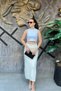 Women's New Season Elastic Waist Soft Textured Maxi Knitwear Skirt. Sun253 - 3