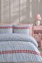 Elastic Sheet Duvet Cover Set Double Size Lora Blue - 2