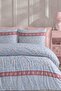 Elastic Sheet Duvet Cover Set Double Size Lora Blue