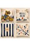 Throw Pillow Cover Set Tokyo Sakura 4-Piece, Japanese-Inspired Panther and Floral Pattern Decorative Pillow Covers 43X43 cm - 5