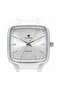 Sleek Men’s Analog Watch – Square Dial, Japanese Elite Y121 Quartz Movement, Silicone Strap & Stainless Steel Case Back – Silver Case - 5