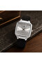 Sleek Men’s Analog Watch – Square Dial, Japanese Elite Y121 Quartz Movement, Silicone Strap & Stainless Steel Case Back – Silver Case - 7