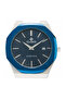 C1 Men’s Ultra-Thin Octagonal Stainless Steel Watch – Blue/Silver Case - 4