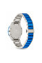 C1 Men’s Ultra-Thin Octagonal Stainless Steel Watch – Blue/Silver Case - 3
