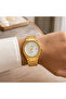 Legacy Men’s Analog Quartz Watch | Octagonal-Inspired Case, Date Display, Luminous-Style Hands & Integrated Metal Bracelet – Gold Case - 6