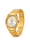 Legacy Men’s Analog Quartz Watch | Octagonal-Inspired Case, Date Display, Luminous-Style Hands & Integrated Metal Bracelet – Gold Case - 2