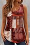 Women's Strappy Round Neck Patterned Single Jersey Blouse