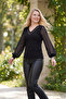 Blouse with Scattered Pearls on Sleeves - 5