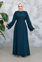Dark Green Hijab Ferace with Belt 29125Ky - 2