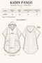 Washed Muslin Hooded Women's Beach Poncho - 2