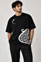 Arabic Calligraphy Printed Oversize T-Shirt – Crew Neck Short Sleeve Graphic Pattern T-Shirt - 2