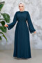 Dark Green Hijab Ferace with Belt 29125Ky - 4