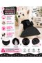 Small Breed Black Polka Dot Cat Dress Dog Dress (1 Kg-10 kg)