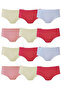 12-Pack Tutku Girls' Panties Bato Slip with Thin Lace