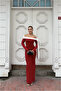 Women's Fine Workmanship Crepe Fabric Strapless Evening Dress