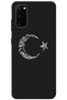 Samsung Galaxy S20 Compatible Case Moon Star and Atatürk Silicone Case (Printed)