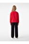 Bow-Tie Long Sleeve Crew Neck Cotton Ribbed Sweatshirt - 4