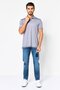 Men Stretch Microdot Print Short Sleeve Polo Shirts, Grey - 4