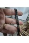 Men's Wicker Mesh Steel Chain Bracelet 6mm (Black) - 3