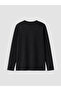 Black Crew Neck Ataturk Printed Boys' T-Shirt - 3