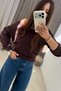 Boat Neck Knitwear Brown - 6