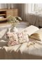 Cream Flower Pattern Zipper Pencil Holder Glasses Case