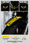 Motorcycle Fender Sticker Set – Turkish Written Stripe, Winged Moon Star and Moon Star Cut Foil 4 Pieces