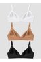 3-Piece Women's Laser Cut Seamless Underwire-Free Bra with Adjustable Straps - 5