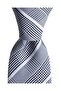 Black and White Plaid Patterned Men's Tie - 7.5 cm Wide - 6