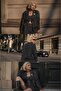 Signature Selection Graffiti Blazer Jacket with Brooch Chain Detail Anthracite - 3