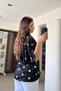 Padded Oversize Polka Dot Blouse - Black - 4