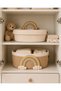 Children's Room Decorative Wicker Basket – Rainbow Detailed Toy and Baby Item Organizer Basket