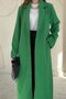 Green Belted Midi Coat - 2