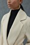    Beige Belted Midi Coat - 2