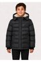 5-14 Years Old Boys and Girls Plush Hooded Zippered Snap-Off Hooded Inflatable Winter Coat
