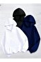 Black White Navy Blue 3-Pack Oversized Unisex Hooded Sweatshirt