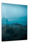 Car in Blue Mist Minimalist Metal Wall Art