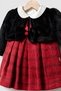 Baby Girl Red Glitter Chanel Cotton Dress - 3
