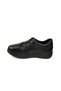 1072 Black Leather Casual Women's Shoes - 3
