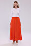 Double Pocket Elastic Waist Poplin Skirt
