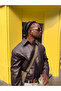 New Season Boxy Fit Faux Men's Leather Jacket Coat - 3