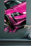 Pink Sports Car Close Up Metal Wall Art - 4