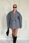 Smoked oversize two button cashmere coat - 3