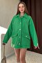 Soft Coat with Green Pockets