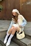 Blue Garnished Cardigan - 2