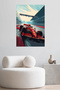 Red Formula Race Car Track Metal Wall Art - 5