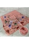 Handmade Patterned Yarn Embroidery with Ring Beads on the Edge, Yemeni, Scarf, with Embroidery on 4 Sides